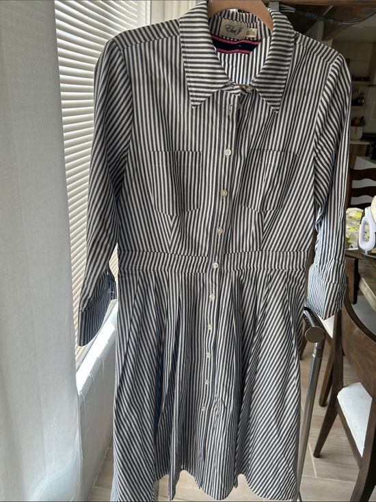 Eliza J Dresses & Skirts - Eliza J Black and White Striped Shirt Dress women’s